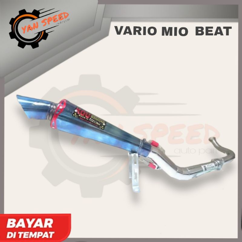 Knalpot racing KOU bunglon matic vario mio beat