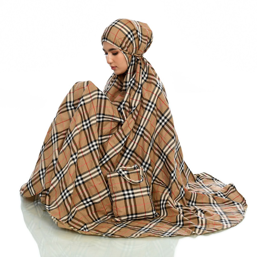 Mukena Traveling Motif Burberry Youkaa Wear