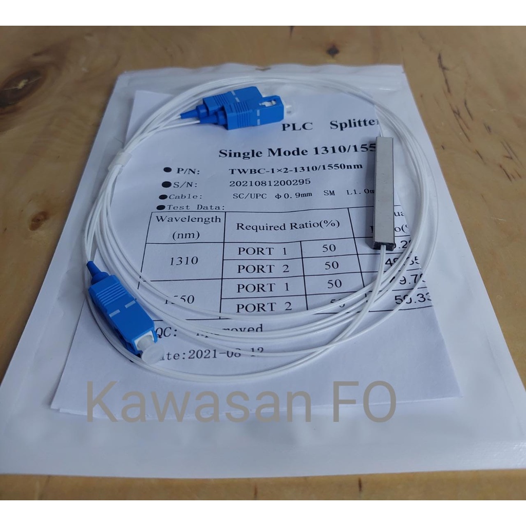 PLC Splitter 1:2 SC UPC / Passive Splitter 1 2 SC UPC Fiber Optik