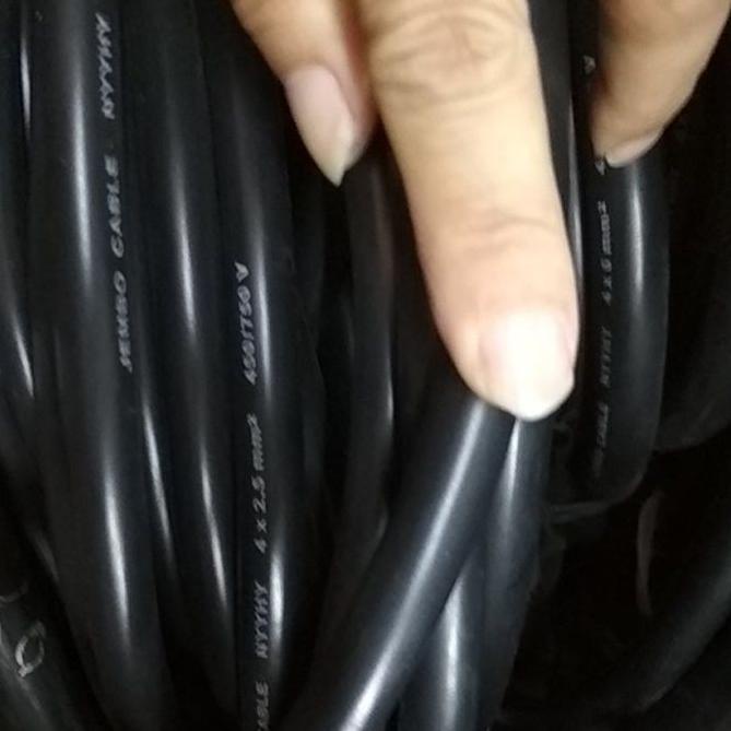 ➳ KABEL SERABUT NYYHY 4X2,5MM 4X2,5 MM JEMBO ECERAN METERAN ◘
