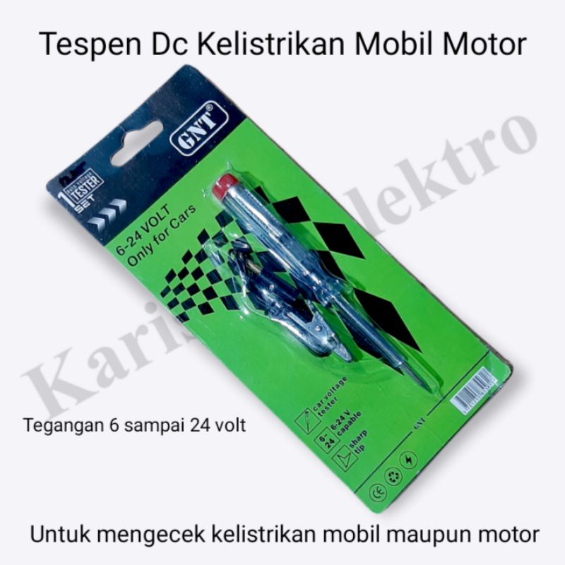 Tespen dc untuk kelistrikan motor mobil