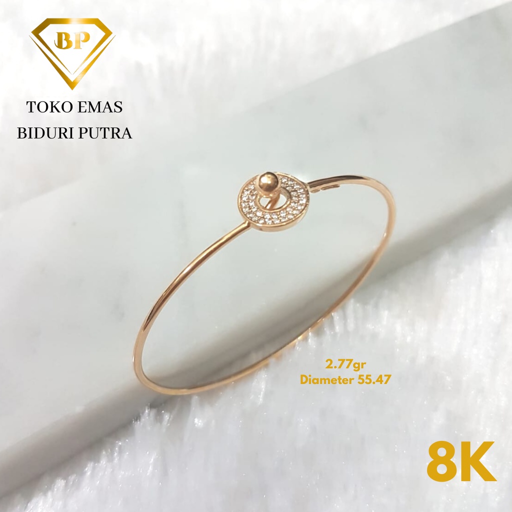 Gelang Oval Emas Asli Variasi Permata Kadar 8k/375 TOKO EMAS BIDURI PUTRA