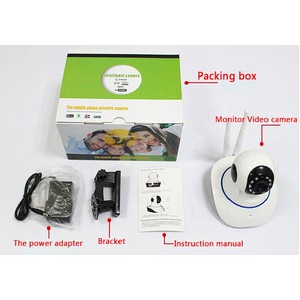 IP Camera 360 Derajat Wifi P2P Onvif HD 1MP 2 Antenna / Extender Wifi