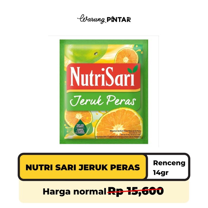 

SIRUP- NUTRI SARI JERUK PERAS SACHET 14 GR -SIRUP.