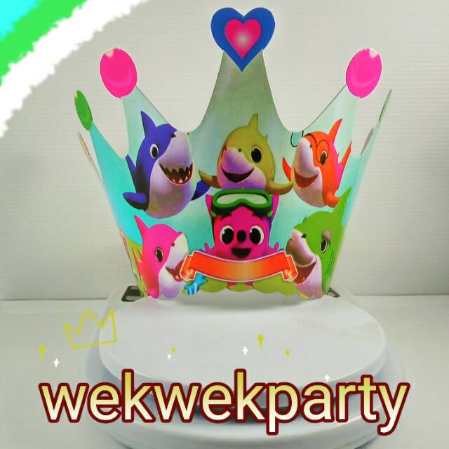 Topi Ulang Tahun Mahkota Karakter Baby Shark Tayo Littlepony Tsum Tsum6