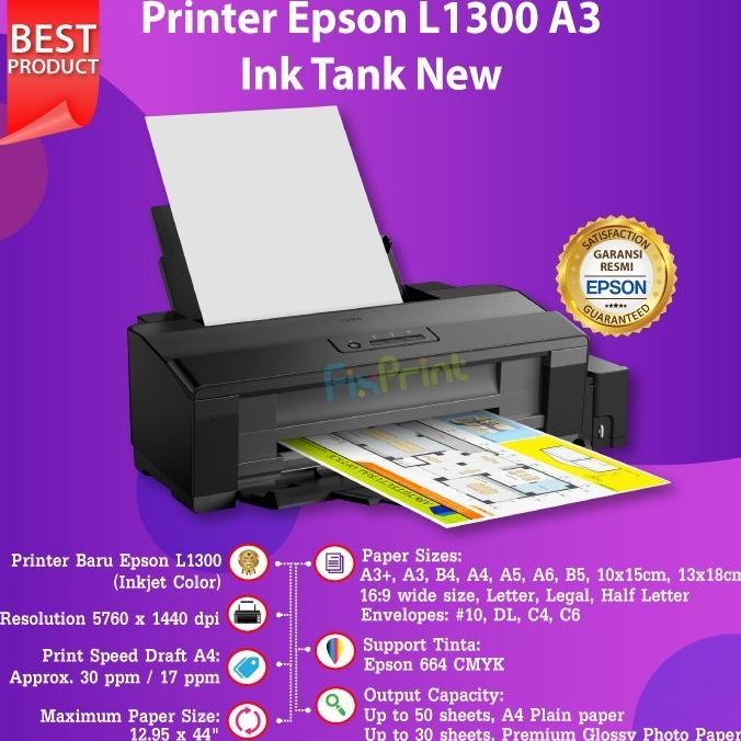 Printer Epson L1300 New Printer A3+ L 1300 Inktank Infus Pabrik Pixiefoxiee