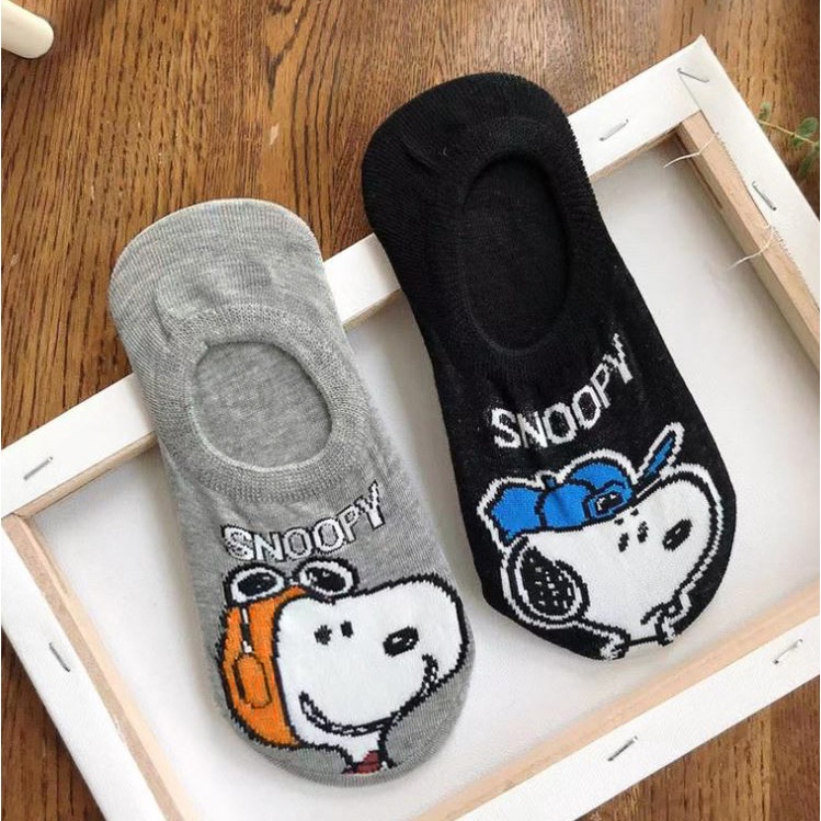 SNOOPY - Kaos Kaki Pendek Invisible Setelapak Kaki/ Kaos Kaki Tumit Dewasa Wanita-3