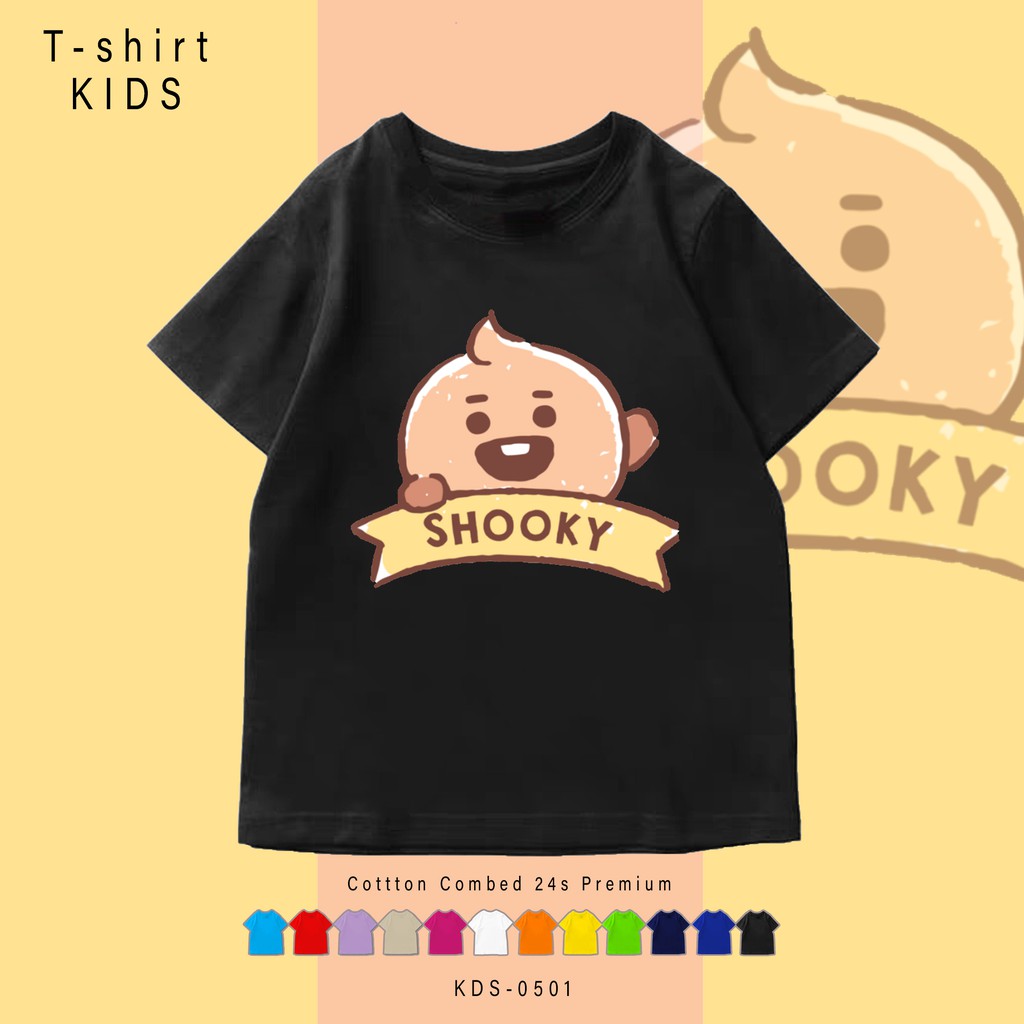 KDS0501 BT21 CUTE NAME / KAOS ANAK-ANAK / BAJU KIDS / BAHAN COMBED 24S PREMIUM