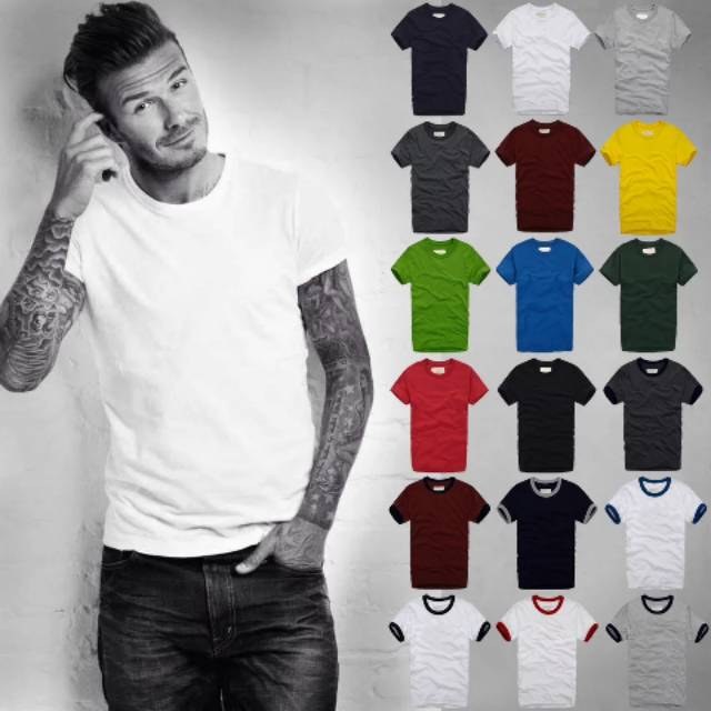 Kaos polos pria PE 30s terbaru