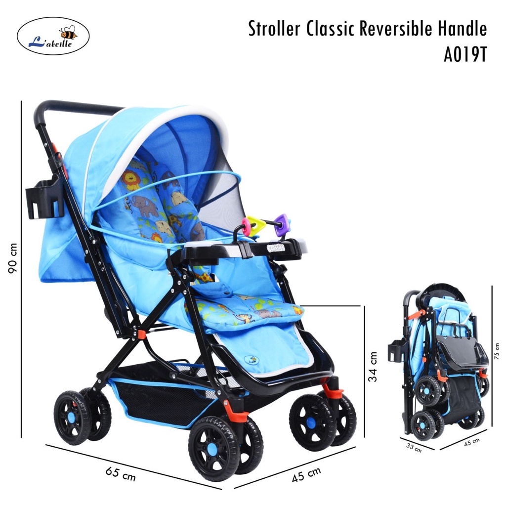 Makassar - Stroller Labeille Classic Reversible Handle Bolak Balik | Kereta Dorong Bayi L'abeille