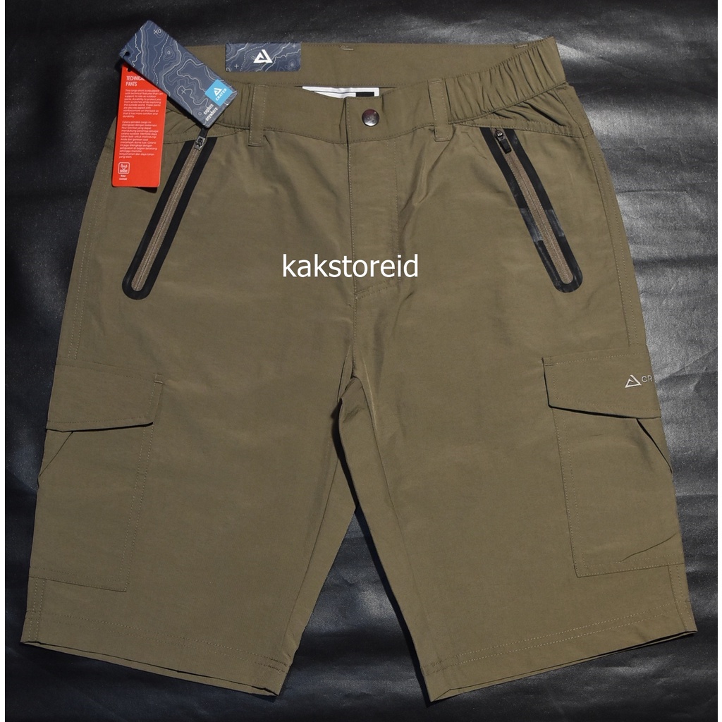 Celana Pendek Pria CRATER Shorts Reguler Fit Khaki CRP 02 ORIGINAL