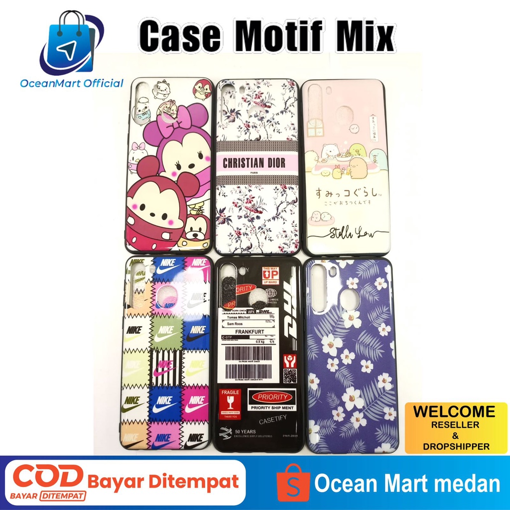 Case HP Motif Mix Samsung A21 A21s Softcase Handphone Full Aneka Gambar Aksesoris Handphone HP OCEANMART OCEAN MART Murah Grosir