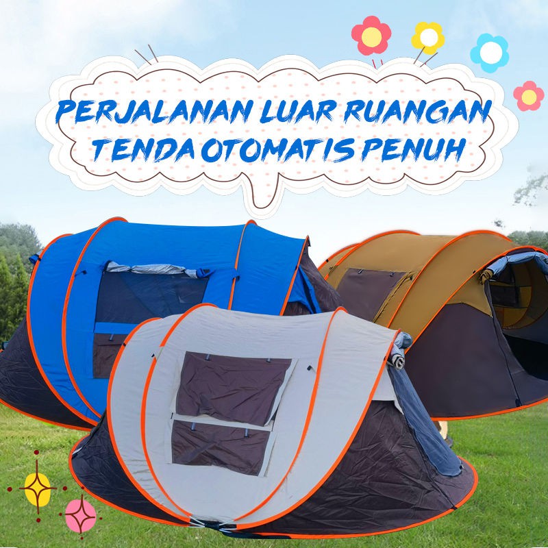 Tenda Camping 6-8 Orang Otomatis Ultralight