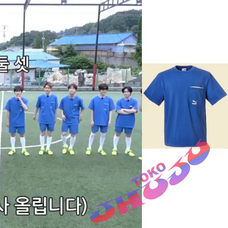 Baju T shirt Treasure Map 53 Blue Team sablon logo tanpa kantong