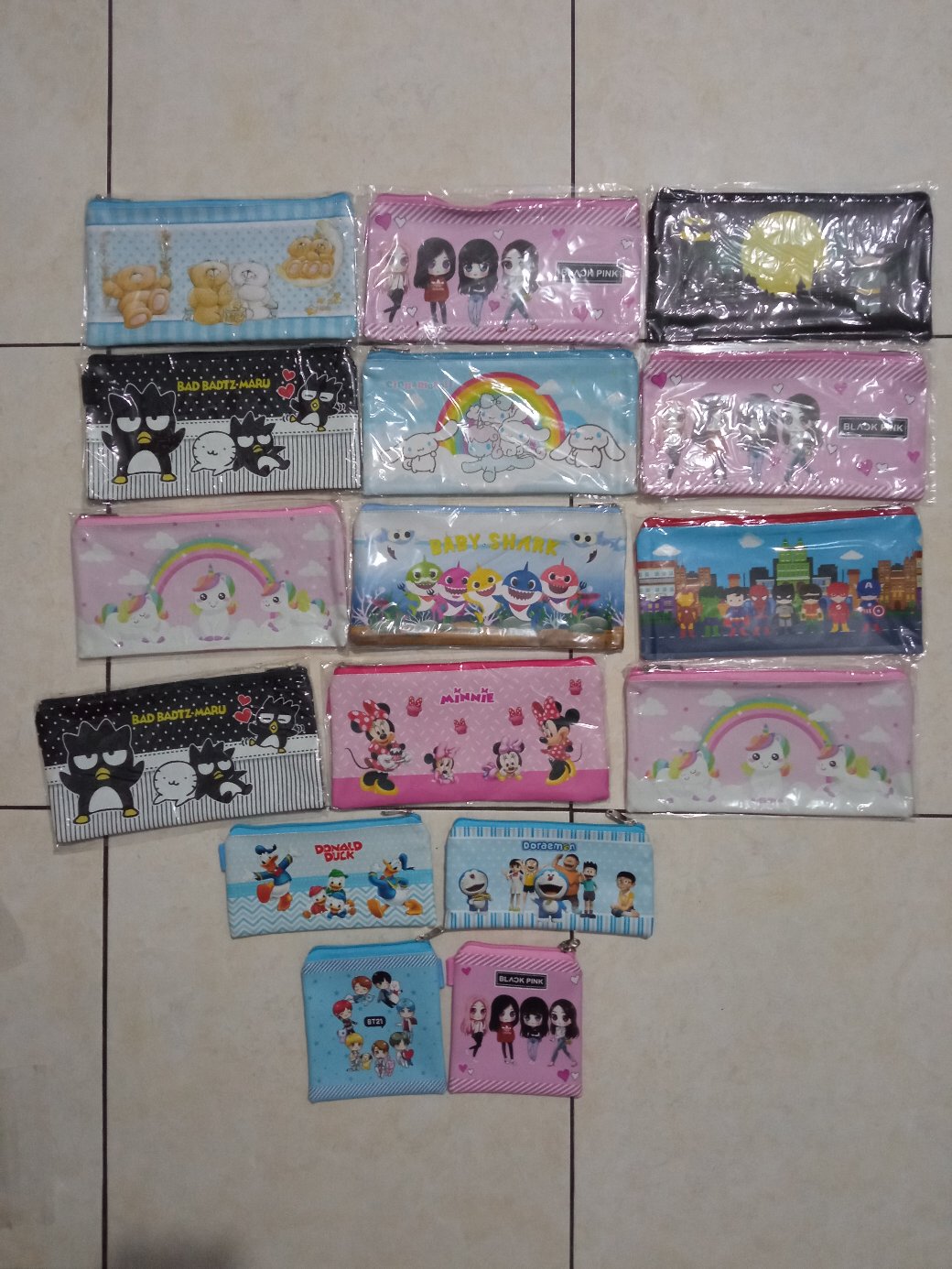 Mini Case Aneka Karakter (bisa Digunakan Menyimpan Alat Tulis, Uang, Kosmetik, Obat, Nota Dll)