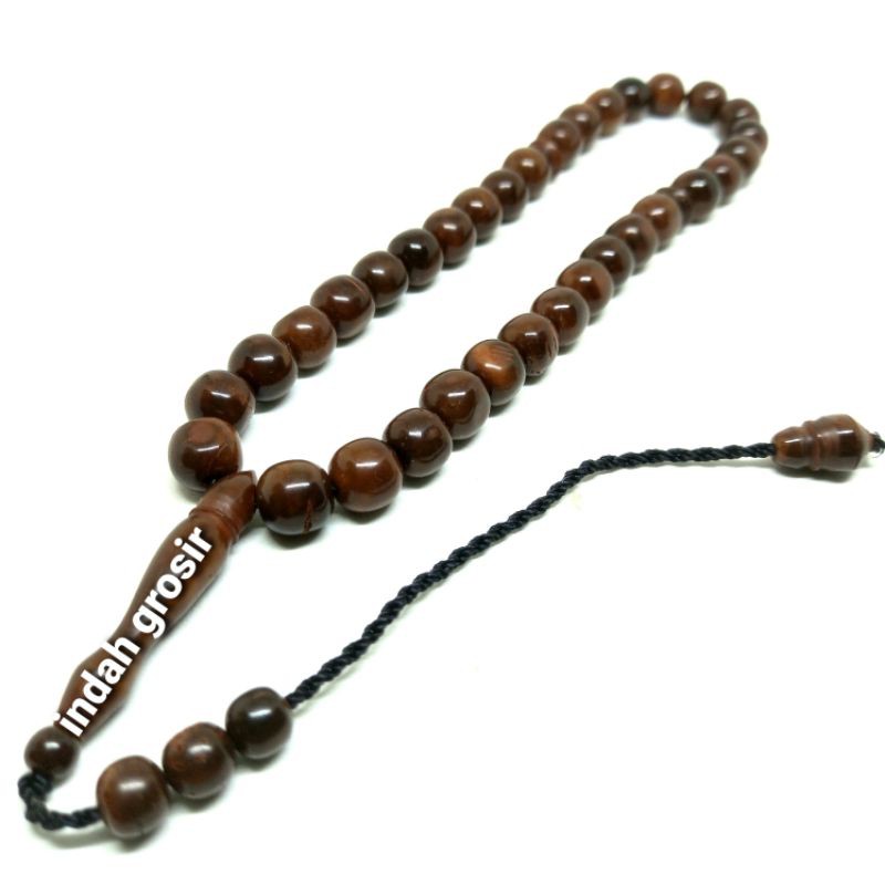 TASBIH KESEHATAN KAYU KAUKAH 8MM 33BUTIR ORIGINAL