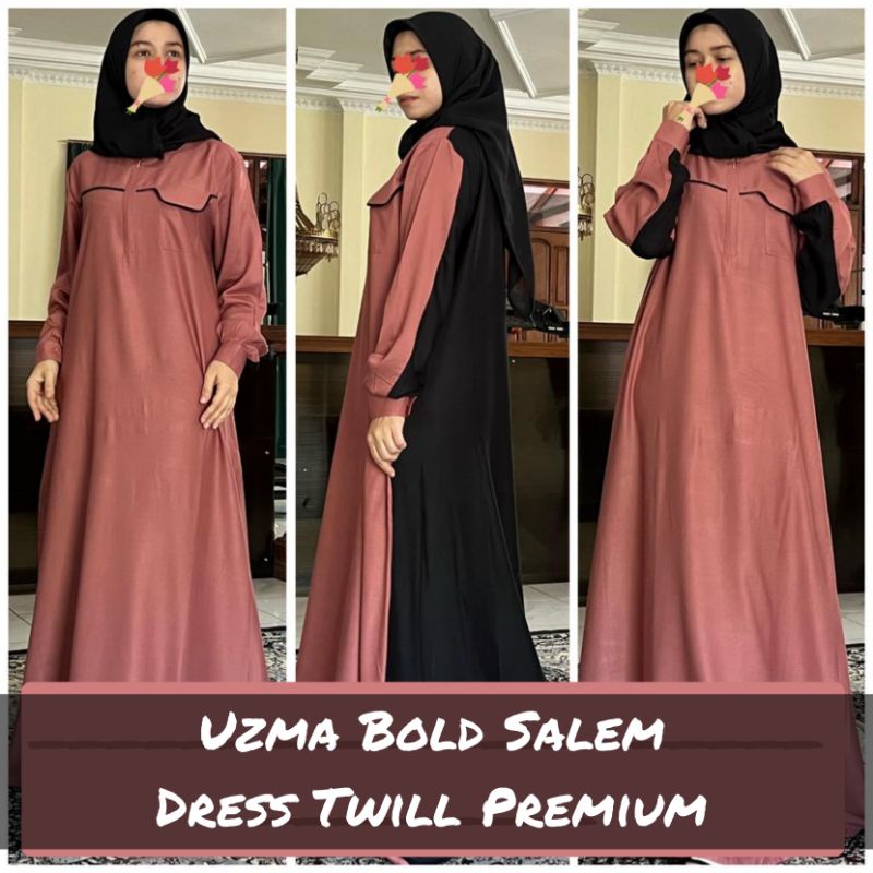 NONI Dress || Gamis Kombinasi || Gamis Twill Premium || Gamis big size || PB 140 cm