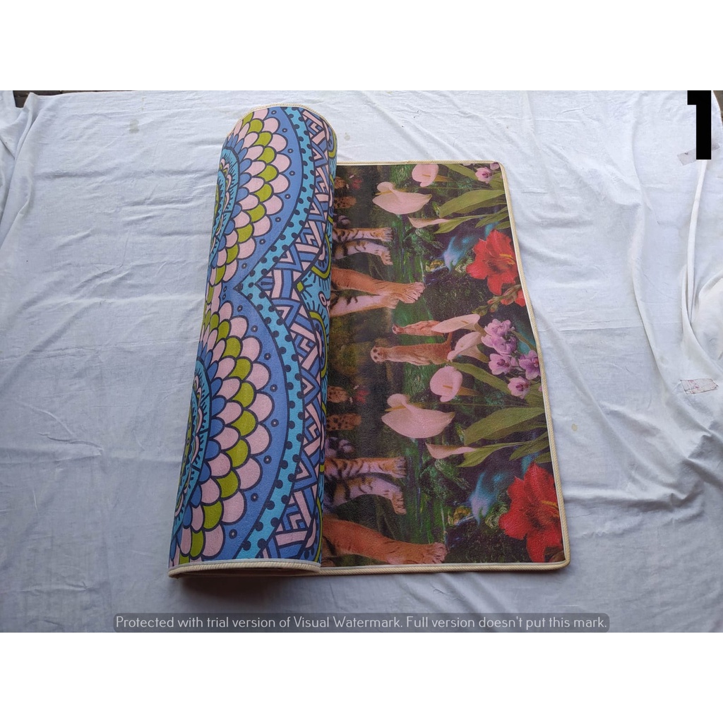 TIKAR KARPET BUSA Foam Ukuran 120x180 Motif Anak Dewasa Gambar Bolak Balik Tebal