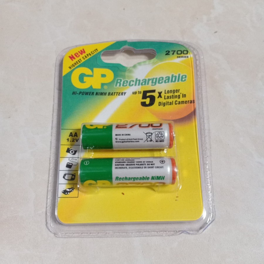 BATERAI GP RECHARGEABLE AA 1.2V 2700 SERIES