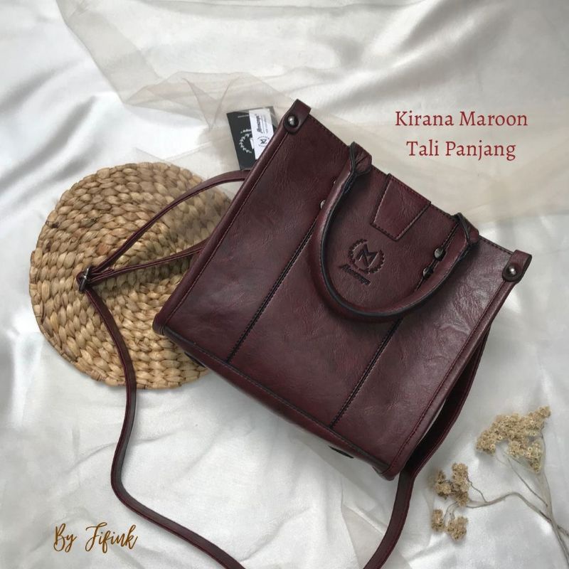 TAS KIRANA MOONZAYA TAS CANTIK TAS WANITA (FREE DUSTBAG CANTIK) TAS KULIT TAS KEKINIAN