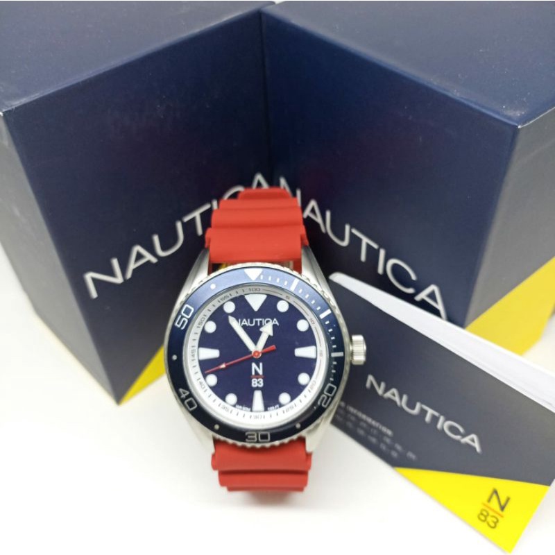 Jam Tangan Pria Nautica NPFWF116 Tali Karet / Rubber