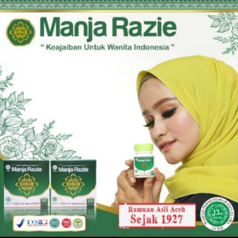 MANJA RAZIE ACEH ASLI ORIGINAL BPOM isi 20+10 =30 butir.produk aceh asli.