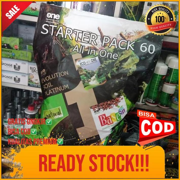 Starter Pack Tank 60Cm One Riset Aquascape Soil Dll