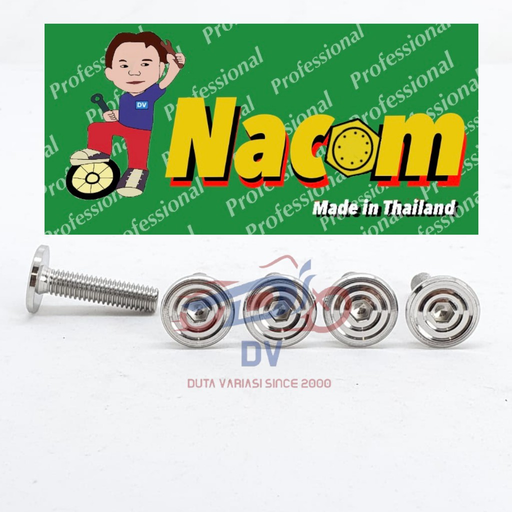 NACOM Baut Kunci L Line Rata Drat 10*2.5 Cm (M6*25)