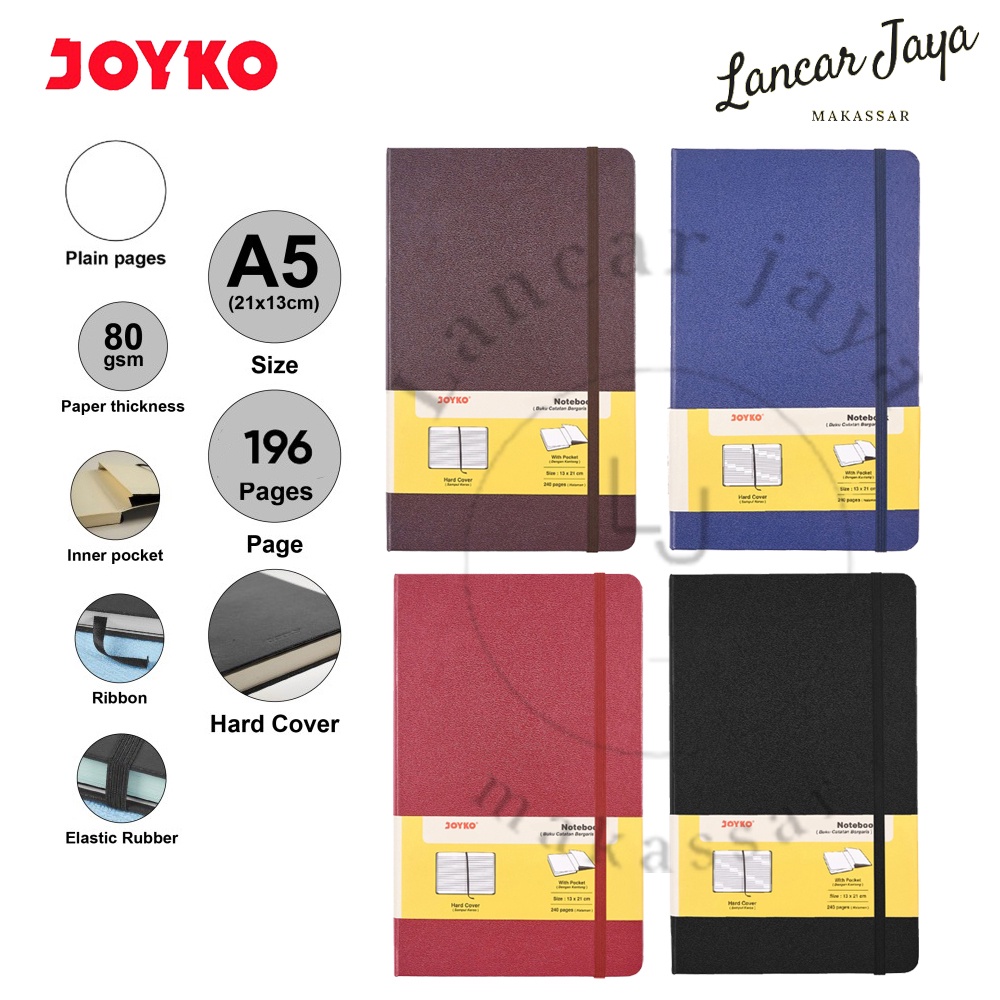 

Terlaris ✨ - Notebook Buku Tulis Diary Agenda Joyko Hard Cover NB-703 Plain Polos3.1.23