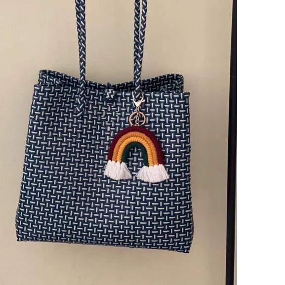 ◊ Tas Anyaman Wanita Aurelia BLUE XL Tote Bag / Tas Anyaman Wanita Tote Bag Premium ➫