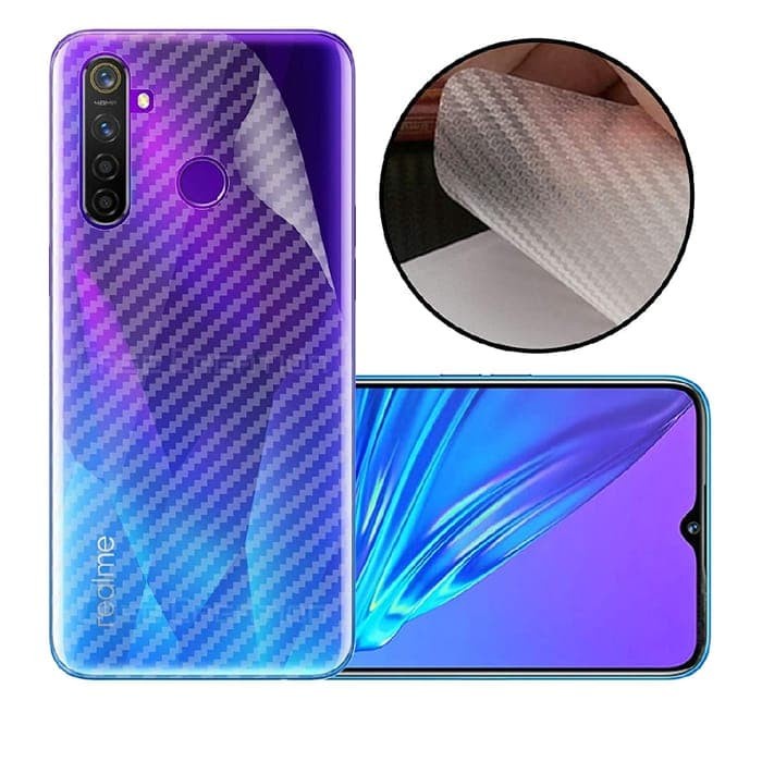 SKIN CARBON REALME 5 REALME 5 PRO - ANTI GORES BELAKANG REALME 5S 5i