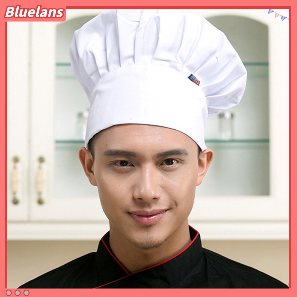 Bluelans Topi Koki Katering / Bakering / Koki Adjustable Stretch Untuk Pria