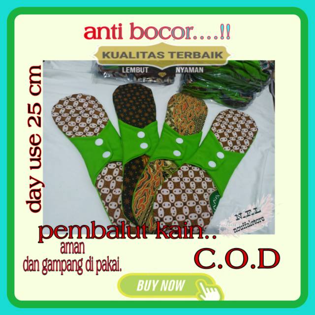 (DAY USE )MENSPED/PEMBALUT CUCI ULANG/SOFTEX/SOFTEX  KAIN PRMBALUT KAIN WANITA/PRMBALUT(1 pak 6 pcs)