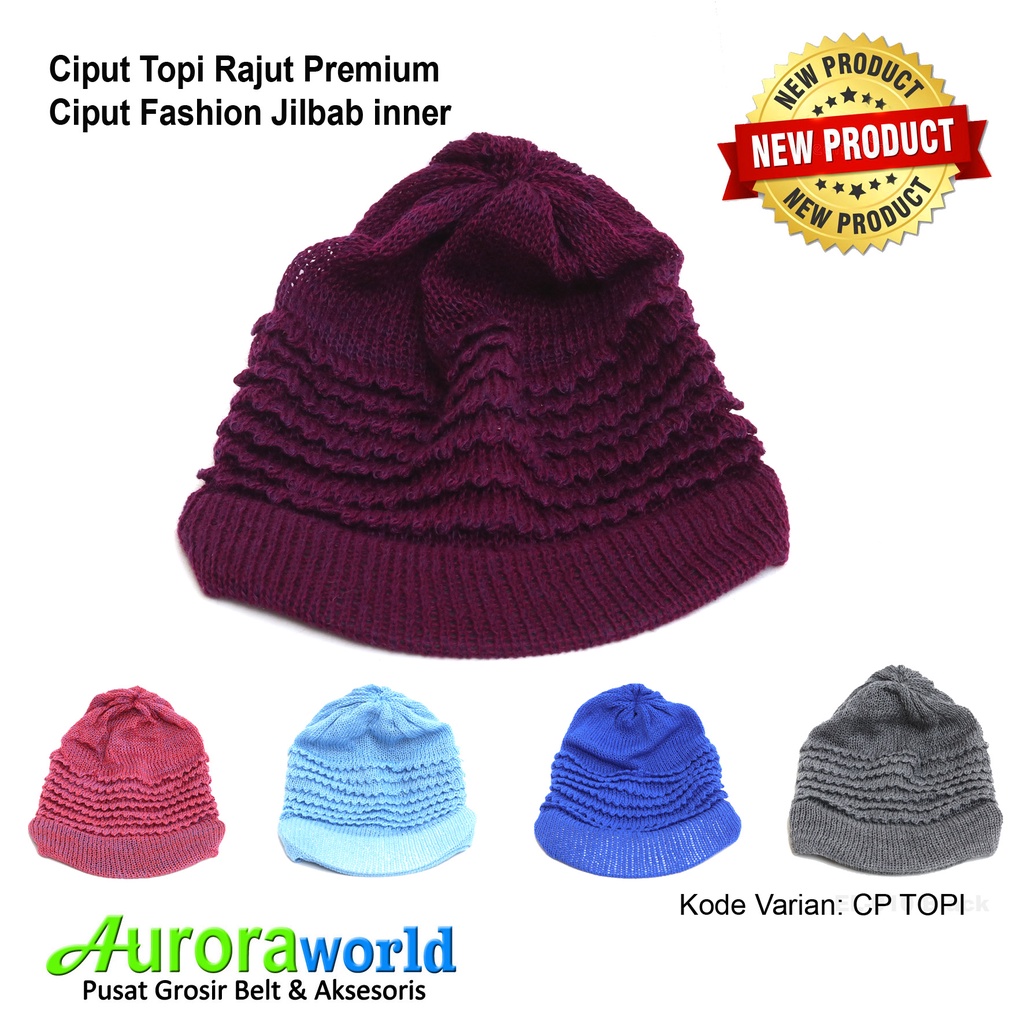 Auroraworld Ciput Topi Rajut Premium Ciput Topi Classic dalaman jilbab inner bandana bahan Tebal