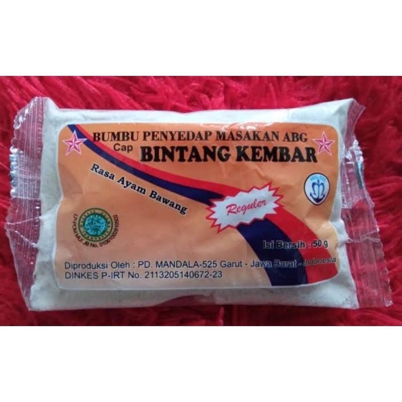 

Bumbu Penyedap Masakan ABG Cap Bintang Kembar 50g