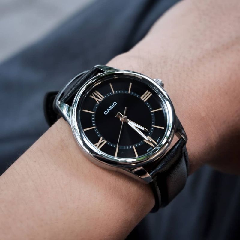 Jam tangan Casio MTP-V005 original black