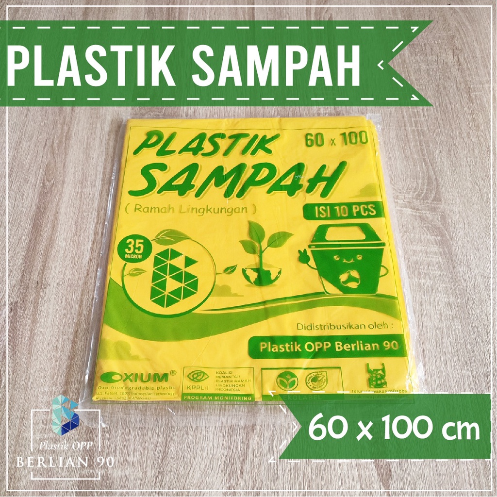 Plastik Sampah Kuning 60x100 cm Kantong Plastik Kuning Plastik Sampah Trashbag Kuning