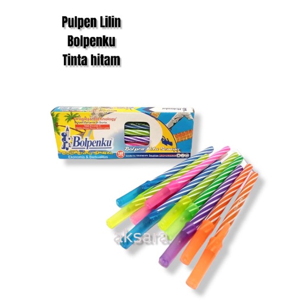 

SELUSIN ( 12 PCS ) Pulpen Lilin Bolpenku Bolpen Lilin Bolpenku
