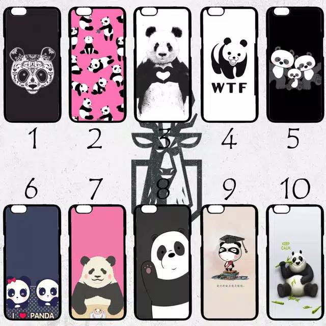 Case fashion panda for case asus zenfone go, nokia 3, nokia 5, nokia 6, realme c1,realme c2,realme 2