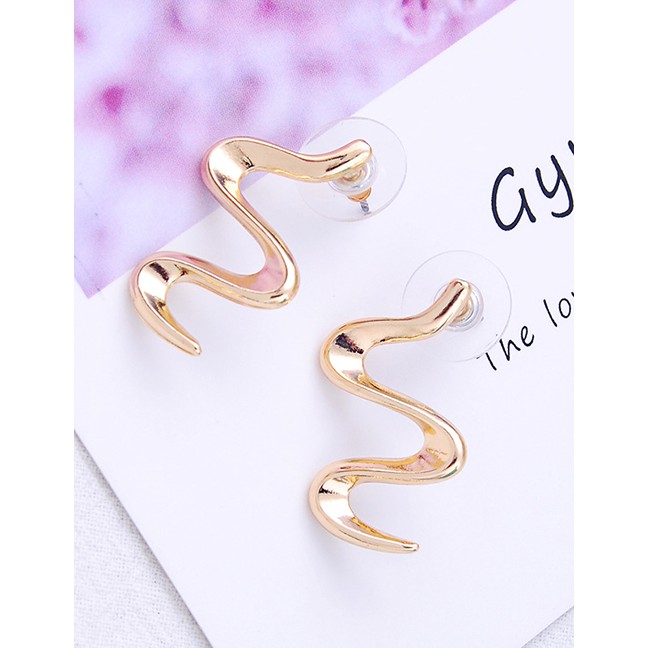 LRC Anting Tusuk Fashion Geometric Twisted Earrings f94123