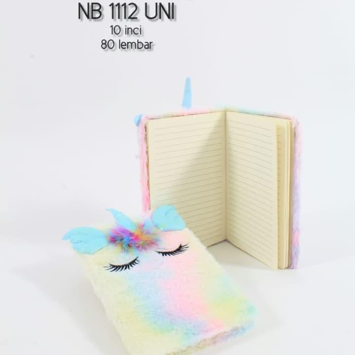 

BUKU DIARY NOTEBOOK RAINBOW FUR UNICORN BULU - PUPPY KECIL