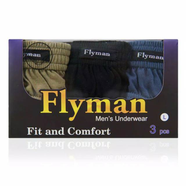 Flyman Celana Dalam Pria Katun Basic 3 PCS FM 3338 good quality