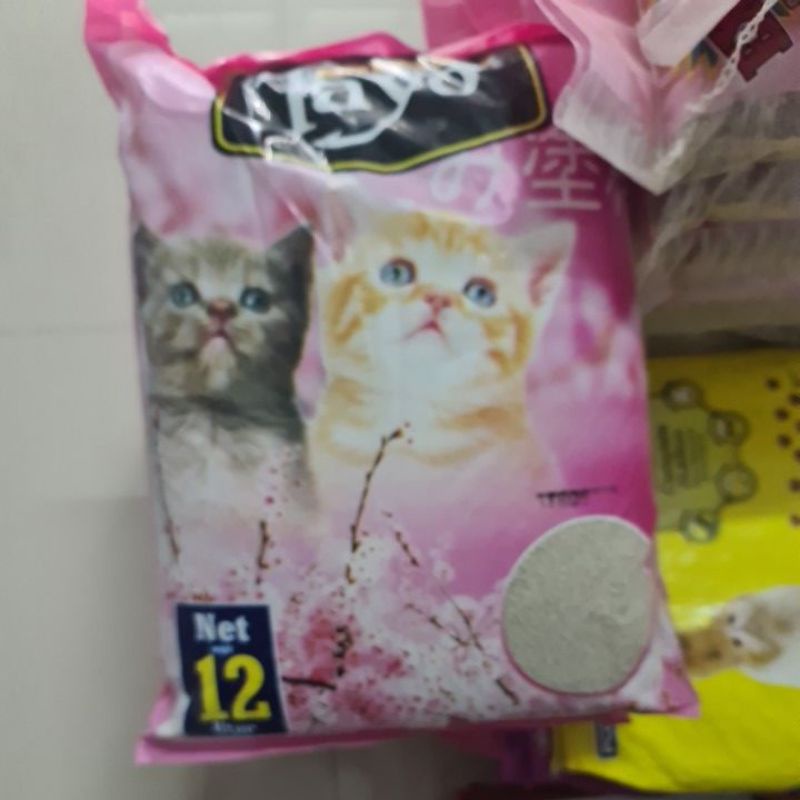 Pasir Kucing gumpal Wangi Tayo 12 liter Murah