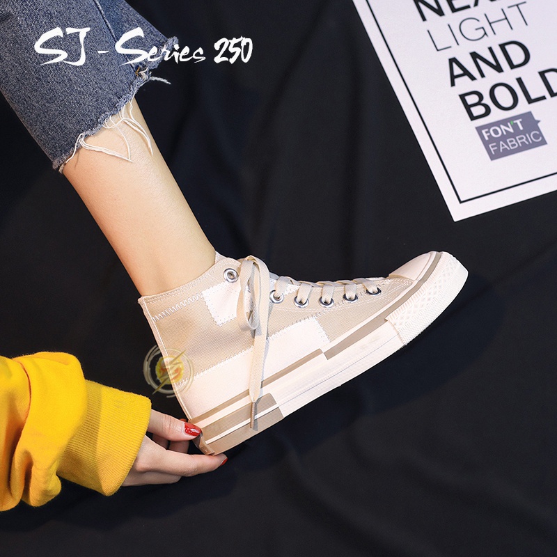 [MONA] Sepatu Sneakers Boots Casual Wanita Import Premium - 250