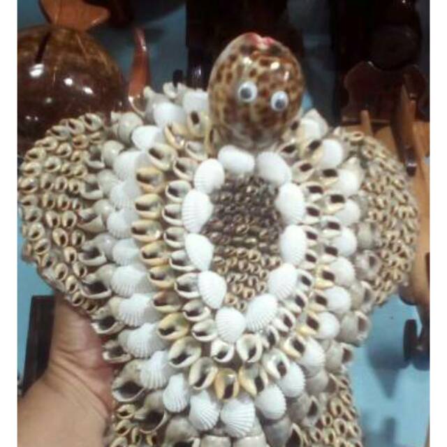 Pajangan Kerang Hiasan Kerang Pajangan Kerajinan Tangan Kesenian dekorasi Ruang Trenggiling dan Kura