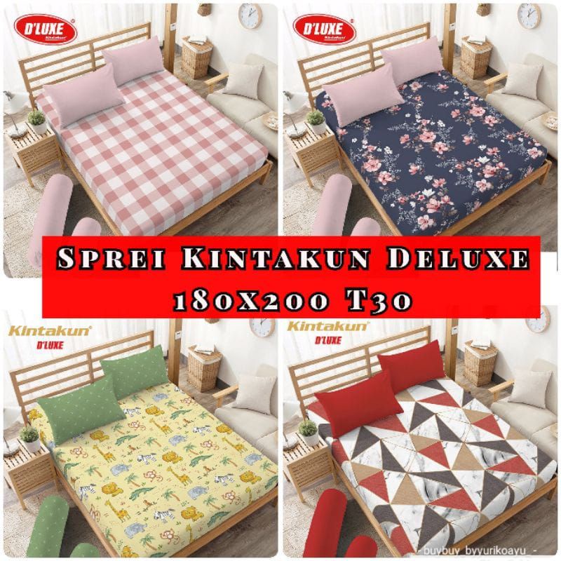 Sprei Kintakun D'Luxe King Size 180x200 Tinggi 30 / Sprei Kintakun 180 T30