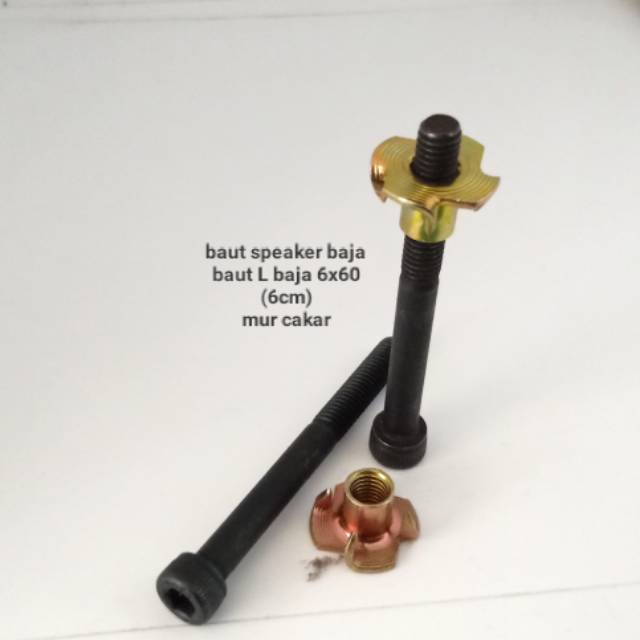 BAUT SPEAKER BAJA 6X60 BAUT L 6CM MUR CAKAR 6MM