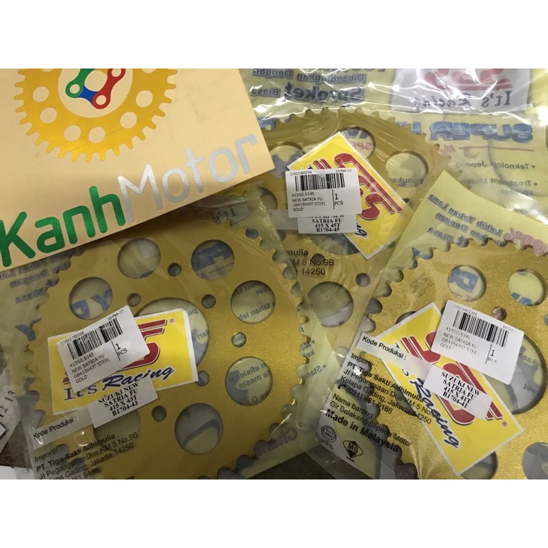Gear SSS GOLD Belakang 415 SATRIA F150, SATRIA FU, SMASH, SHOGUN Size 39T-45T
