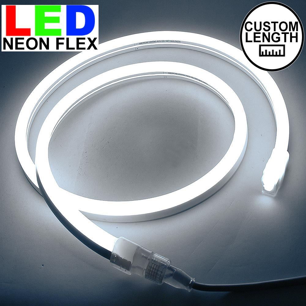 Lampu Led neon flexible Rope light Custom Warna putih / White meteran (belum termasuk colokan)