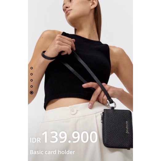 CARD HOLDER STRADIVARIUS BEST SELLER DOMPET KARTU DENGAN TALI ORIGINAL COUNTER STRADIVARIUS